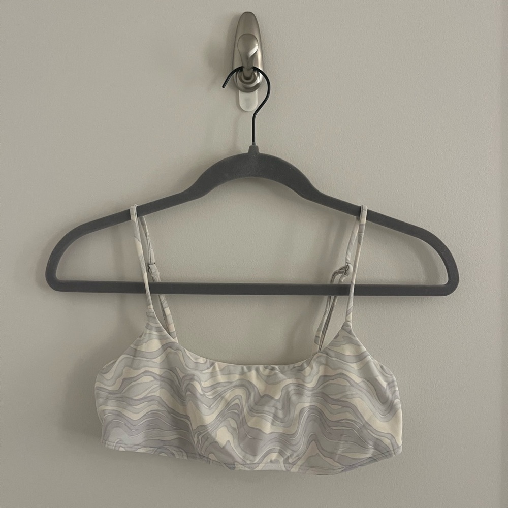 Abercrombie & Fitch Cream and Gray Bikini Top & Bottom